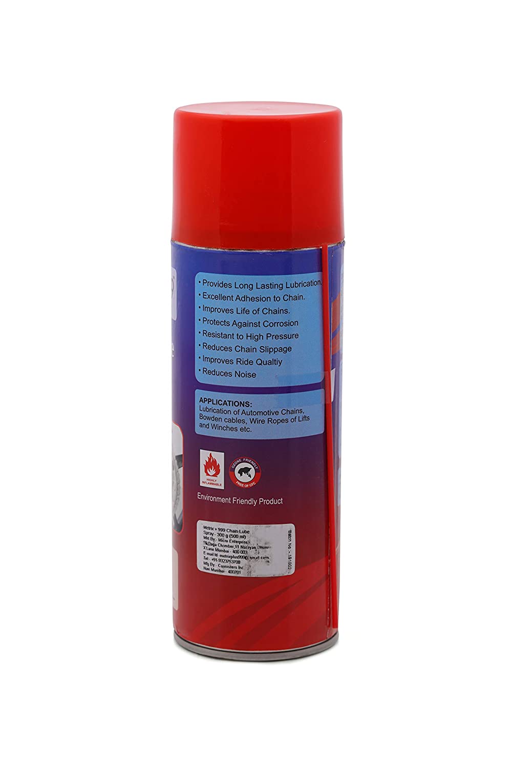 Metrix Plus 999 Chain Lube Spray 500ml